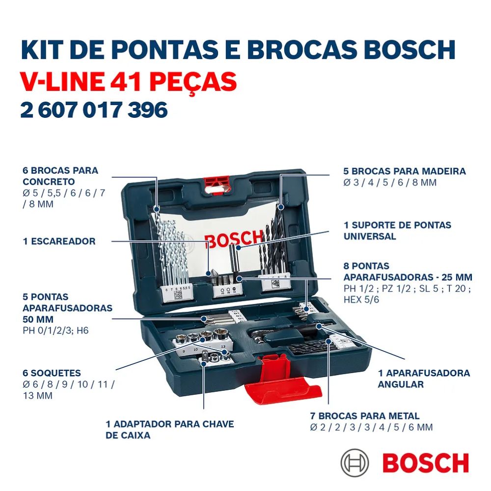 Maleta Ferramentas V.Line 41pçs Bosch - Imagem 2
