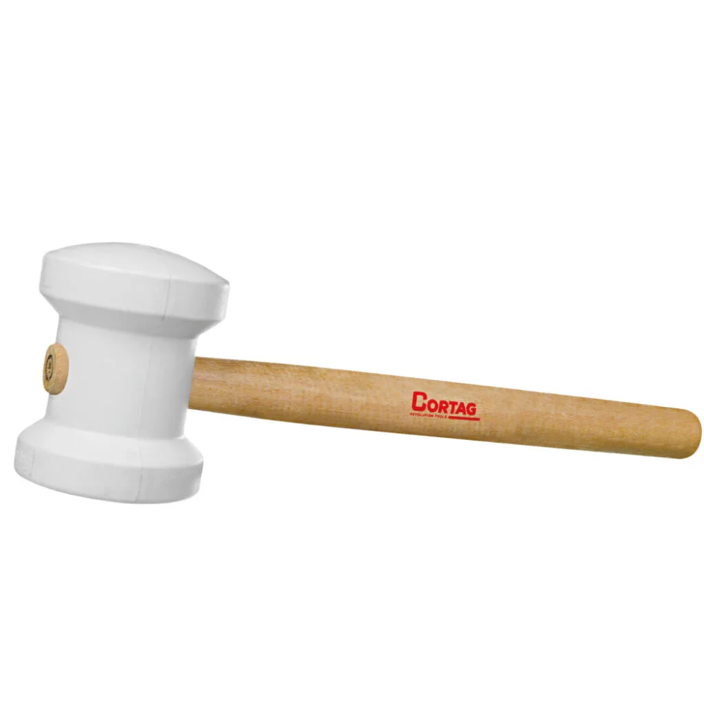 Martelo De Borracha 80mm Branco Cortag