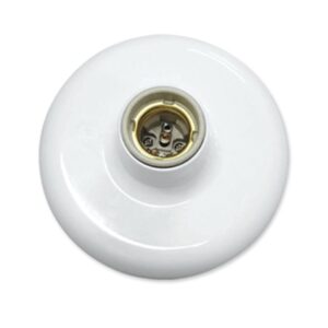 Plafon Branco Soquete Porcelana 100w Ilumi