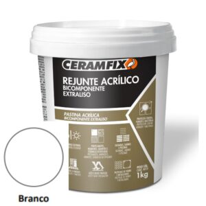 Rejunte Acrílico Branco 1kg Bicomponente Extraliso Ceramfix