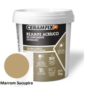Rejunte Acrílico Marrom Sucupirra 1kg Bicomponente Extraliso Ceramfix