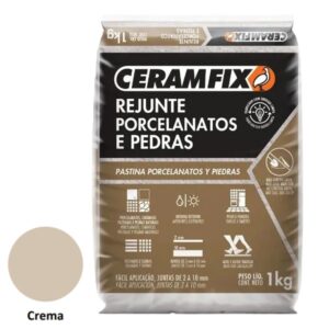 Rejunte Porcelanato e Pedra 1kg Crema Ceramfix