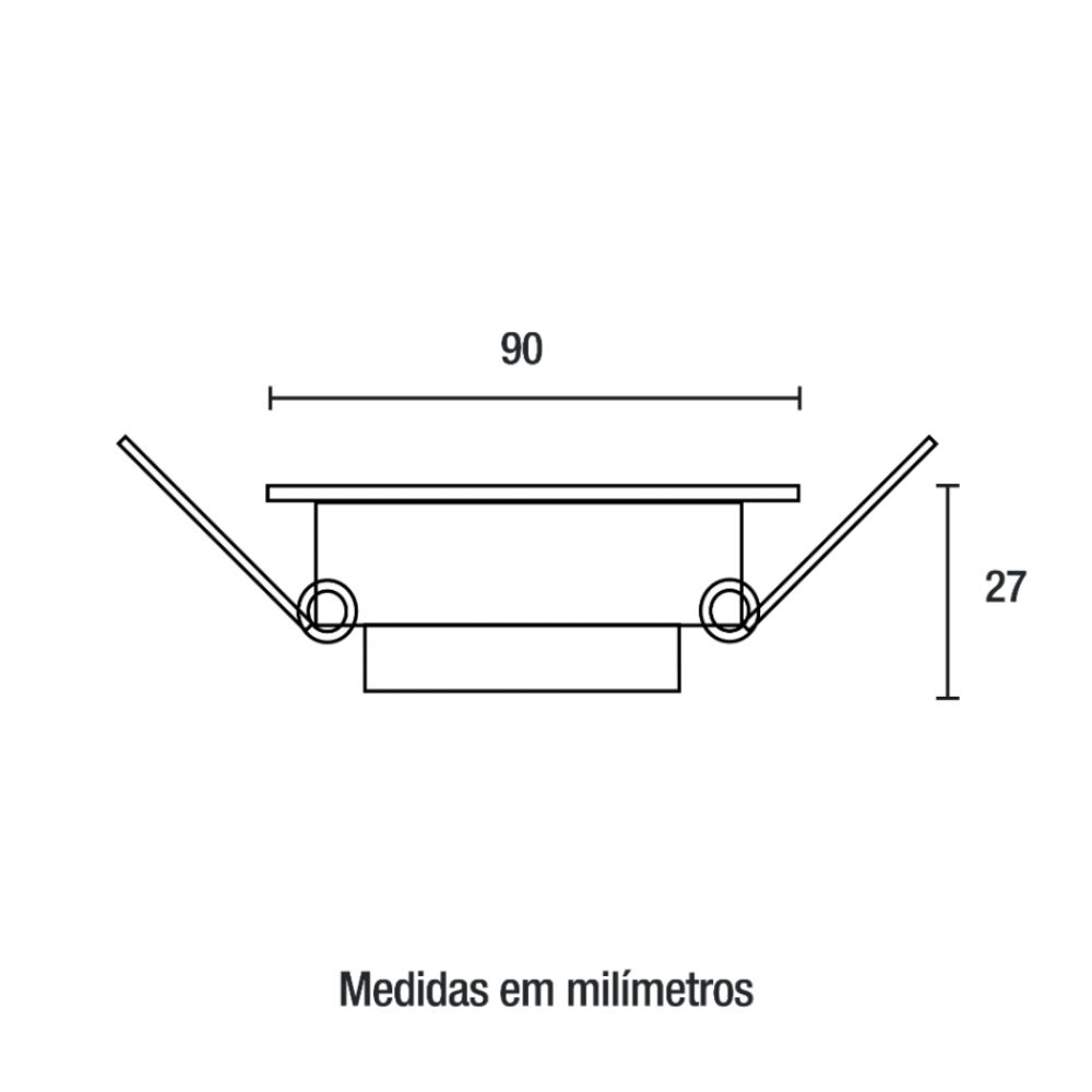 Spot Led 6w Slim Embutir Quadrado 3.000k Preto Blumenau - Imagem 2