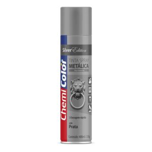 Spray Metálico Prata 400ml - Chemicolor