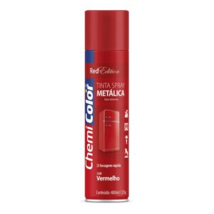 Spray Metálico Vermelho 400ml - Chemicolor