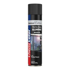 Spray Para Alumínio Preto Fosco 400ml - Chemicolor