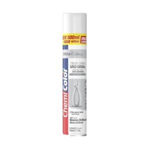 Spray Uso Geral Branco Brilhante 500ml - Chemicolor