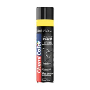 Spray Uso Geral Preto Brilhante 500ml - Chemicolor