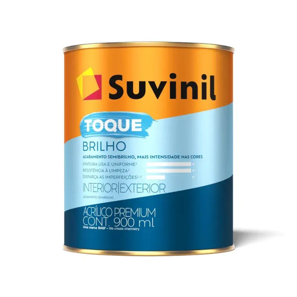 Tinta Acrílica Branco Toque Brilho 900ml Suvinil
