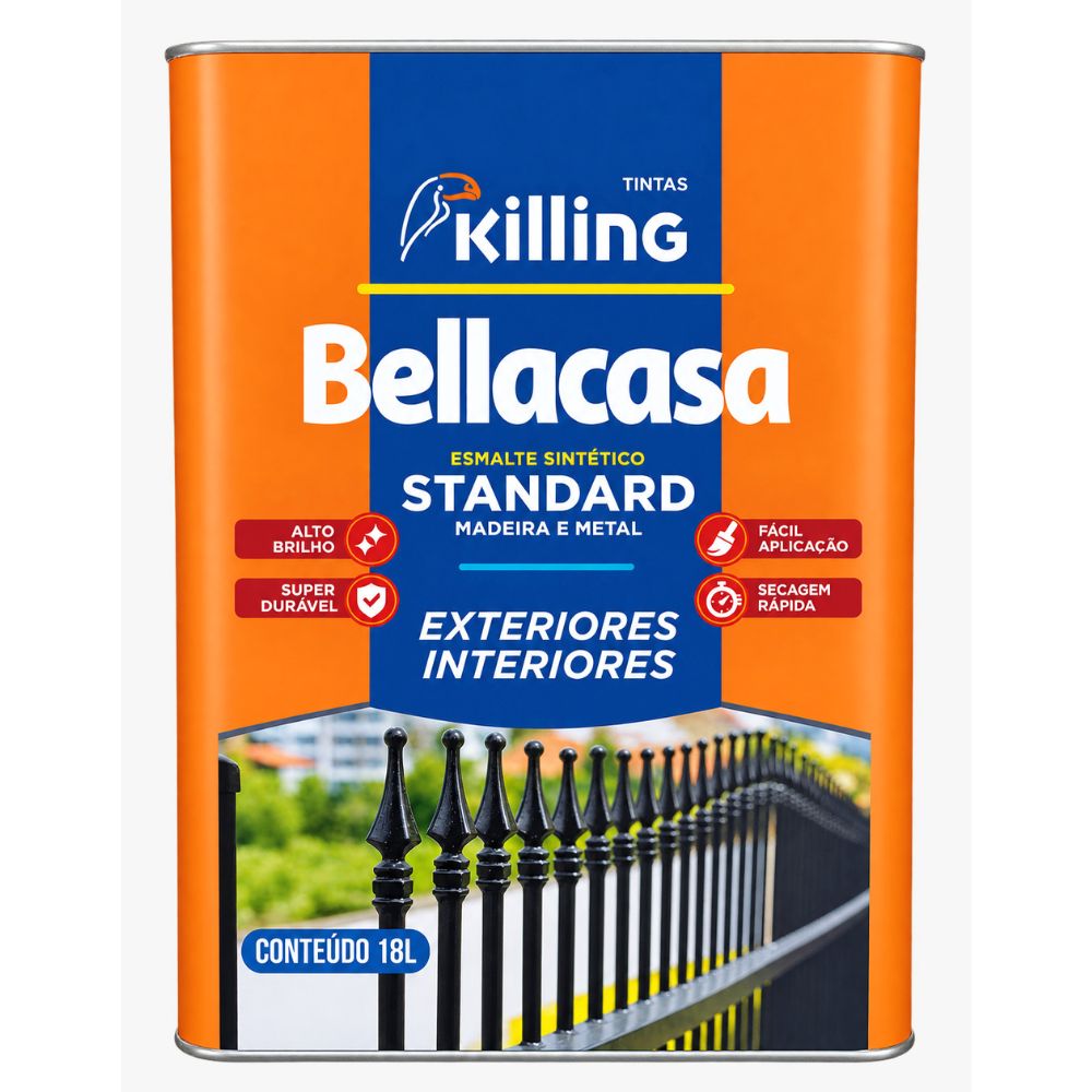 Tinta Esmalte Branco Brilhante 18l Bellacasa - Killing